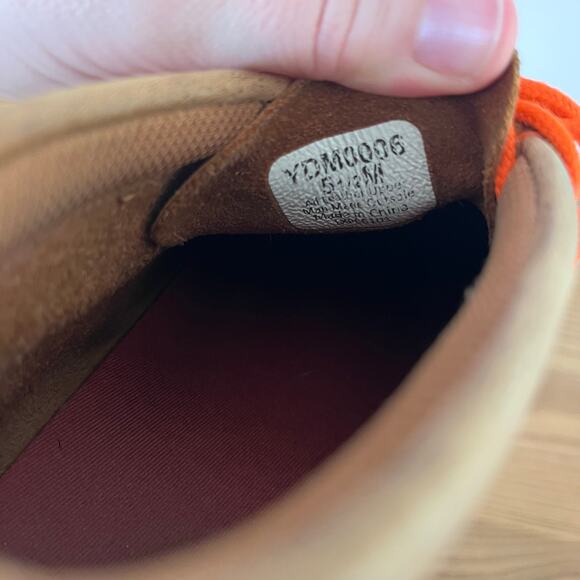 Twisted X Chukka Distress Driving Mocs Boots Youth 5.5M Bomber Brown Neon Orange - Picture 9 of 10